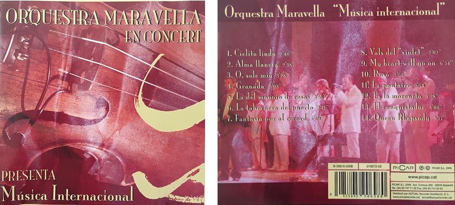 'Música Internacional' - Disque Concert Maravella Orchestre